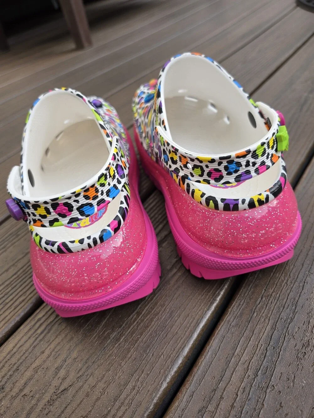 Crocs X Lisa Frank Mega Crush Clogs Size M8/W10 ••EXCELLENT CONDITION••